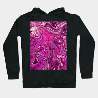 Pink and Purple Digital Fluid Art Hoodie